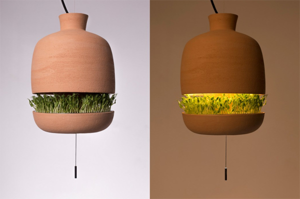 Unique Lamp With Planters You Can Eat