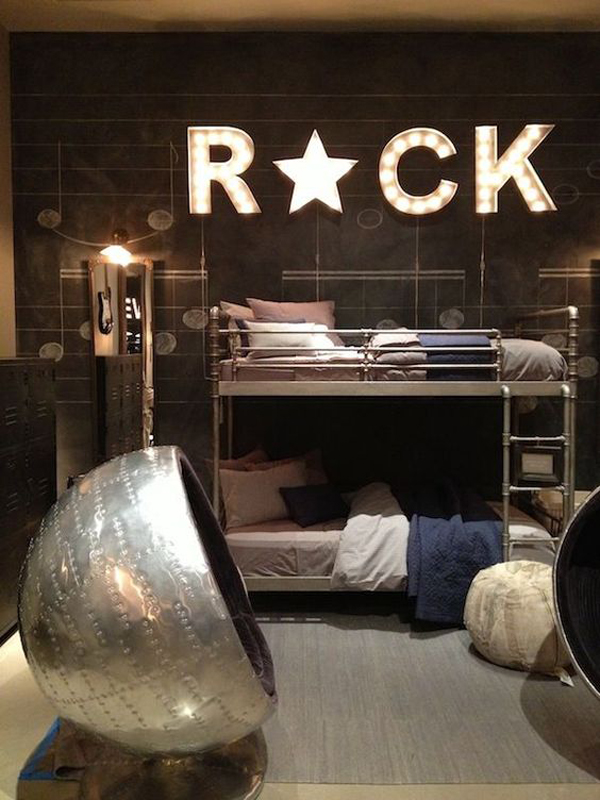 Modern Rock N Roll Bedroom For Teen Boys Home Design And