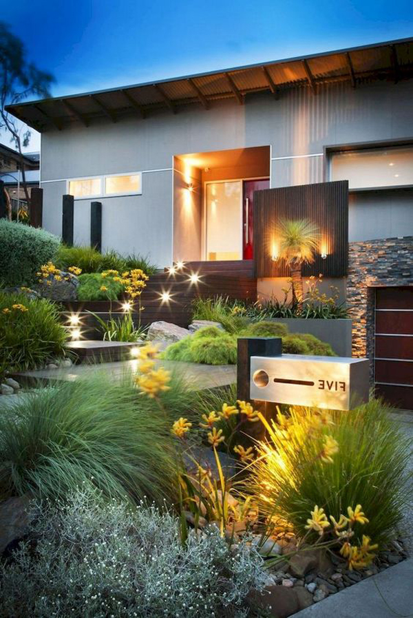 Unique Modern Front Garden Design Ideas with Best Design