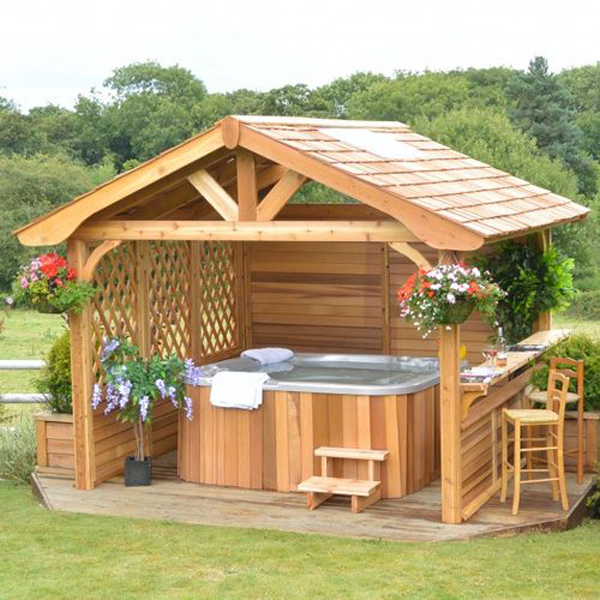 35 Cozy Outdoor Hot Tub Cover Ideas You Can Try Homemydesign
