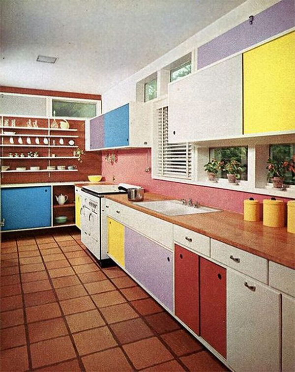 42 Retro Kitchen Design Ideas With Splash Of Colors