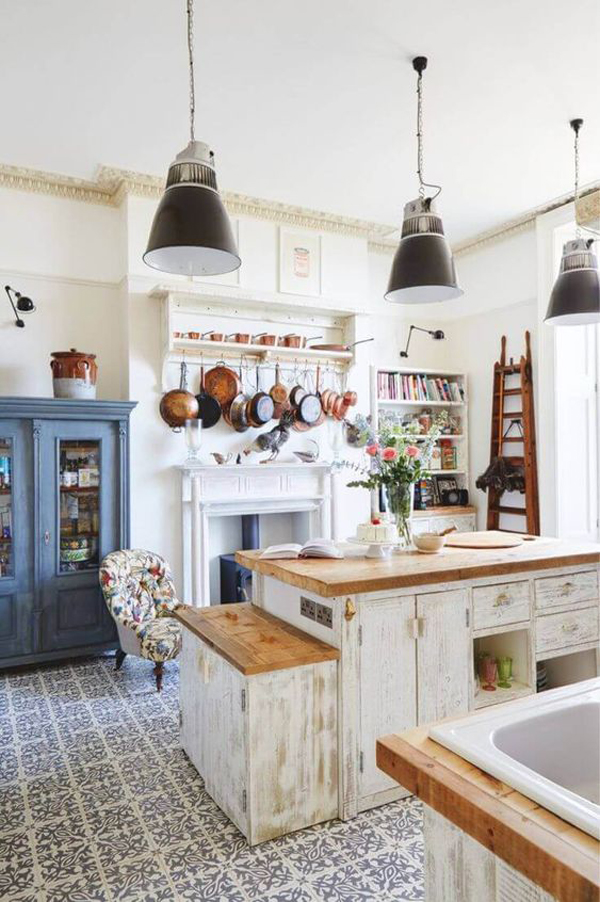 37 Farmhouse Kitchen Design Ideas With Bohemian Vibes   HomeMydesign
