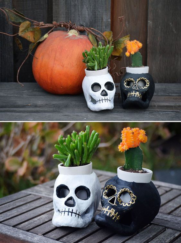 30 Creative Hand Painted Flower Pots For Halloween