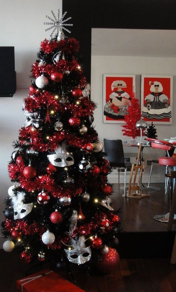 25 Black Christmas Trees That You Can Apply For Halloween