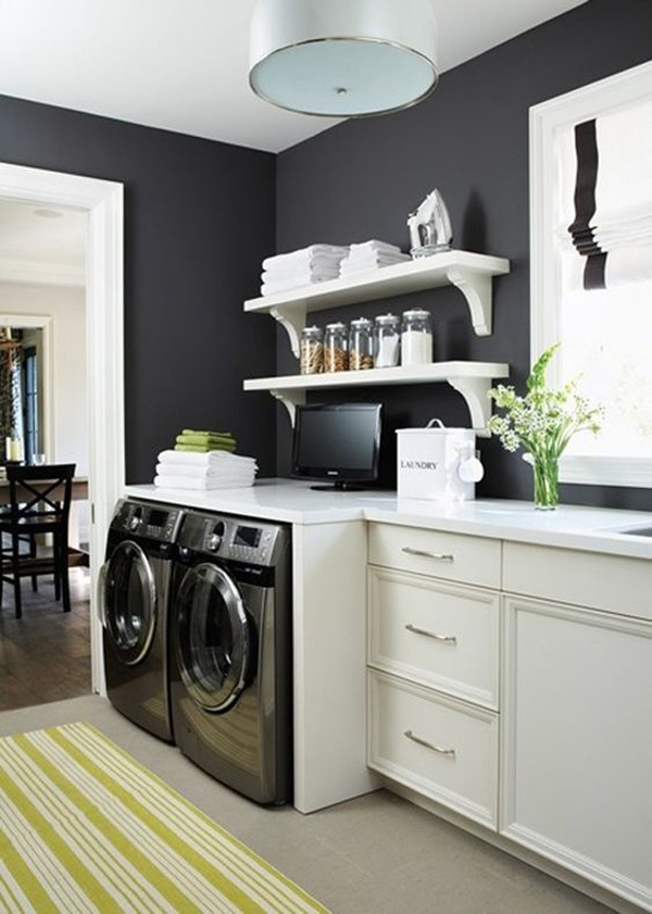 32 Timeless Black And White Laundry Room Ideas