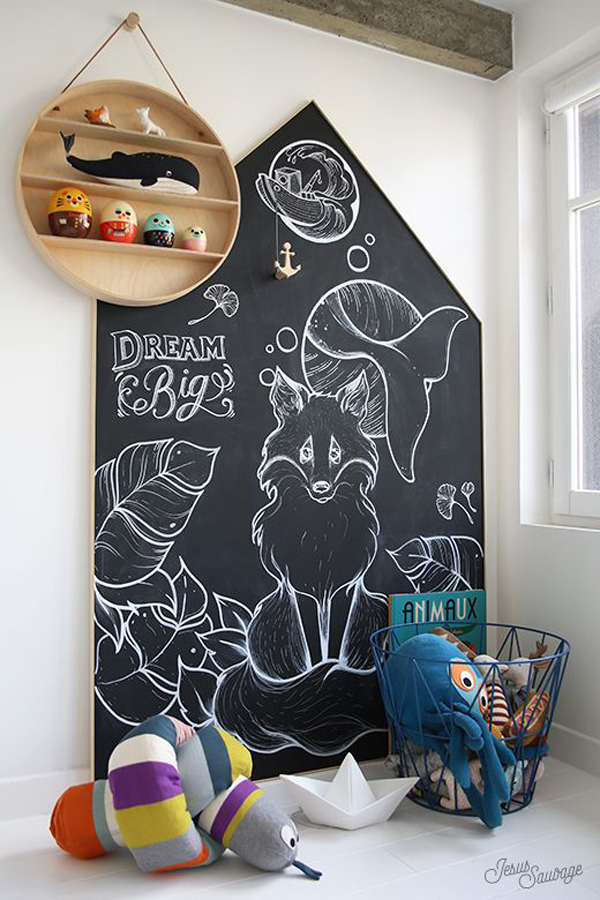34 Smart Kids Room Ideas With Creative Chalkboard