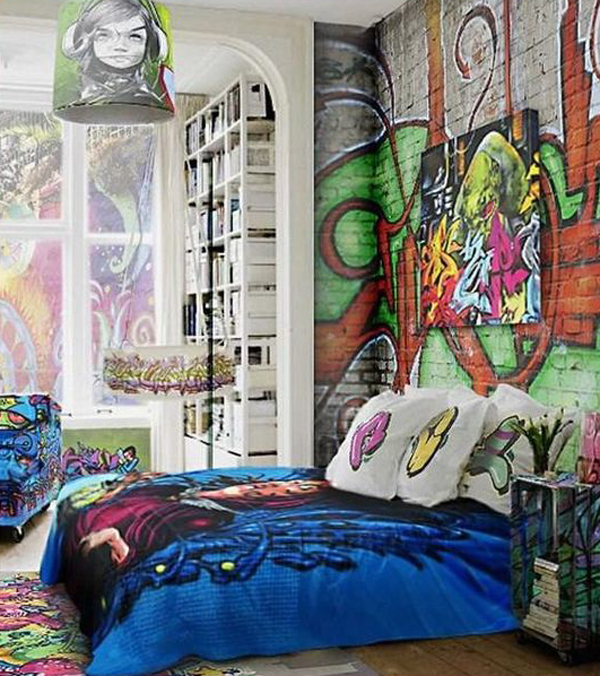 20+ Impressive Graffiti Bedroom Decorating Ideas