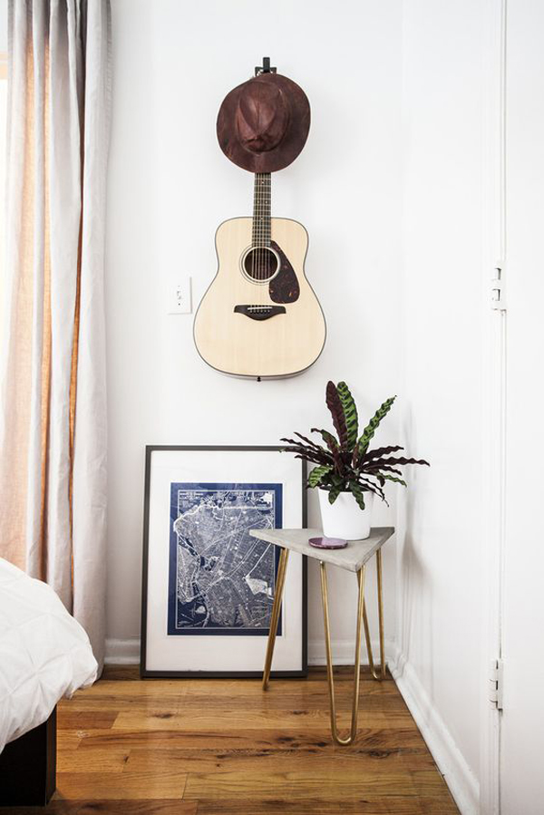 35 Simple Guitar Wall Display Ideas For Music Lovers