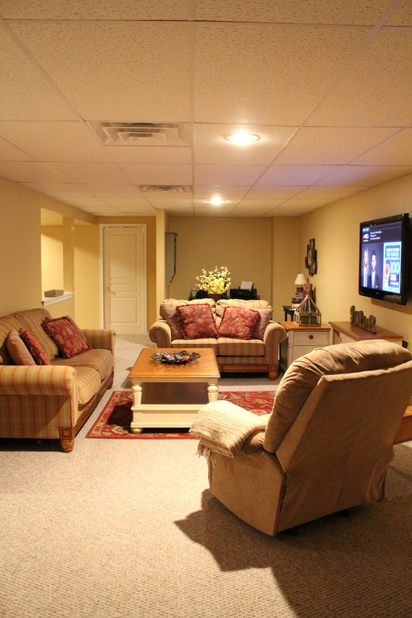 basement-family-room-with-tv-stand | HomeMydesign