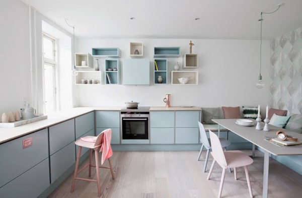 Cutest Kitchen Ideas With Pastel Color | HomeMydesign