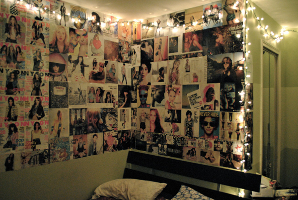 punk bedroom lighting and wall poster  HomeMydesign