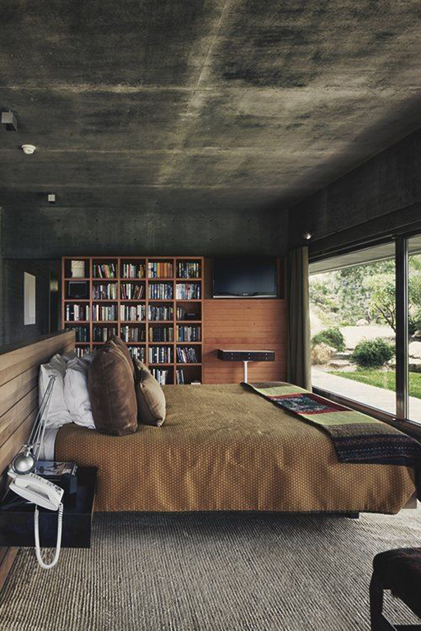 modern-bachelor-bedroom-library | HomeMydesign