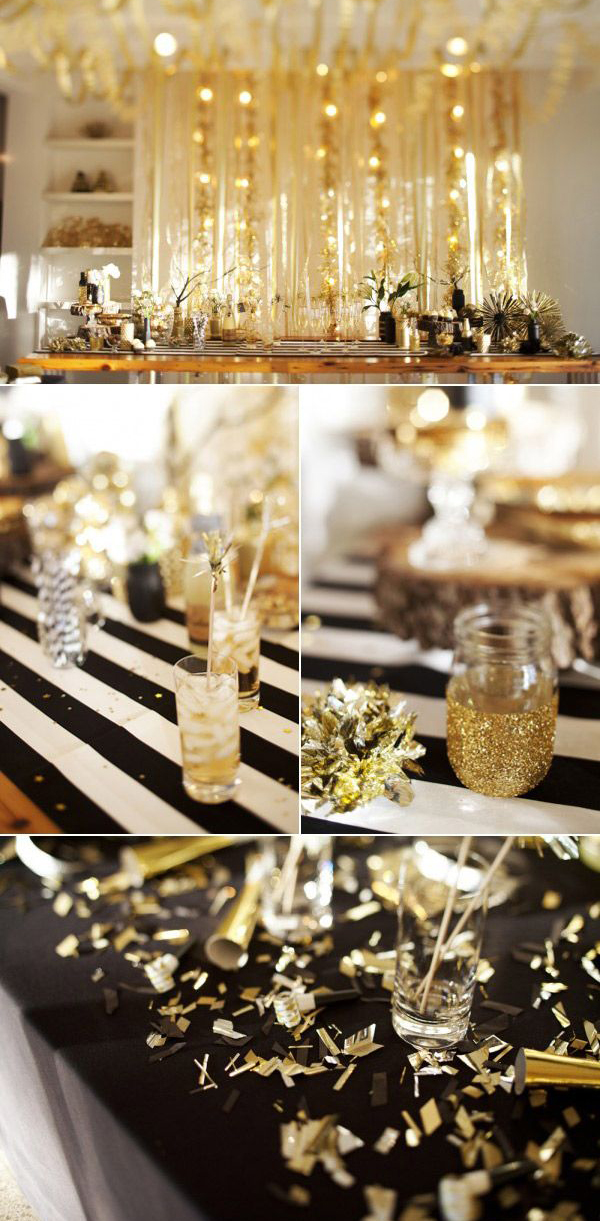 gold-new-year-party-decor | HomeMydesign