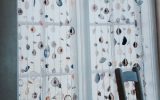 beach inspired sea shells curtain ideas