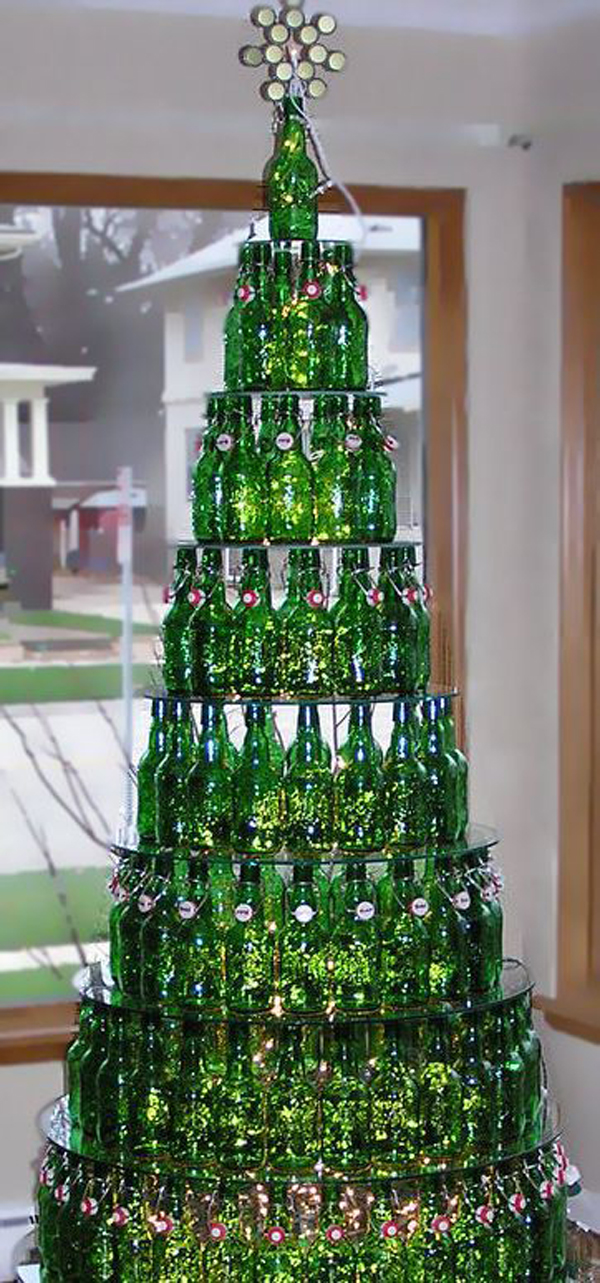 beer-bottle-christmas-trees | HomeMydesign