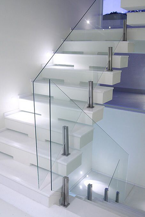 modern-glass-stair-railing-with-lighting-ideas | HomeMydesign