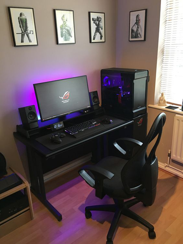 black-rog-gaming-desk-setups | HomeMydesign