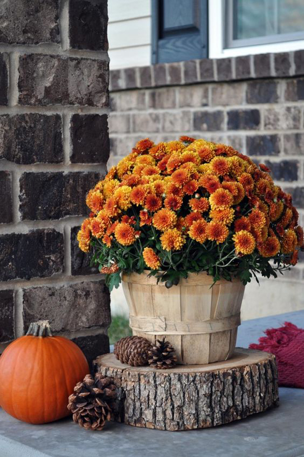 Beautiful fall front porch decor - minefaces