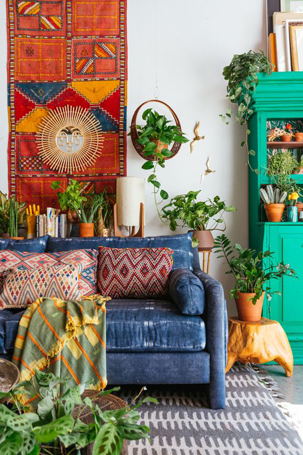 bohemian-fabric-and-wall-art-ideas – HomeMydesign