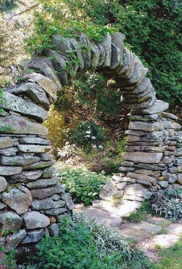 amazing-stone-garden-gates | HomeMydesign
