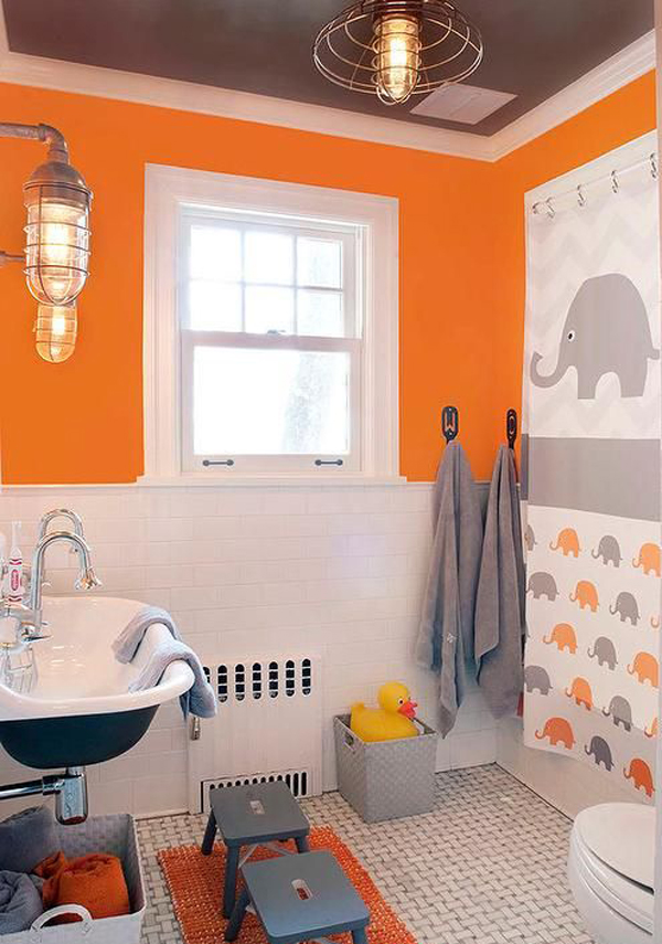 orangebathroomdesignforlittleboys HomeMydesign