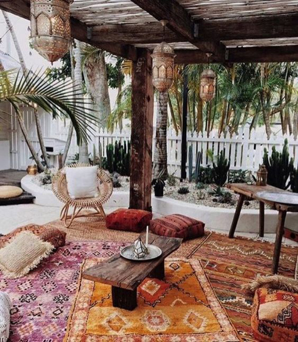 cozy-bohemian-backyard-garden-decorations | HomeMydesign