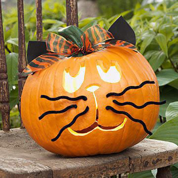 cutecatpumpkincarvingideasforhalloween HomeMydesign