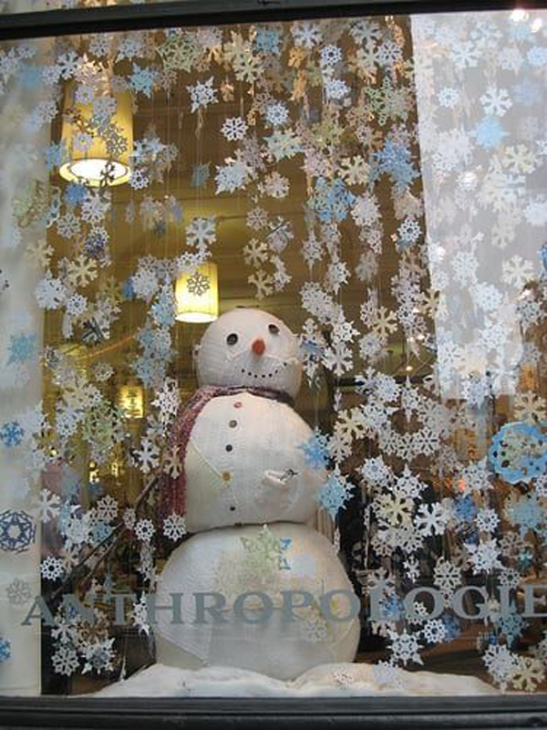 window christmas display snowman windows holiday displays winter decorations flickr anthropologie shellys cheap budget homemydesign via xmas easy would snow