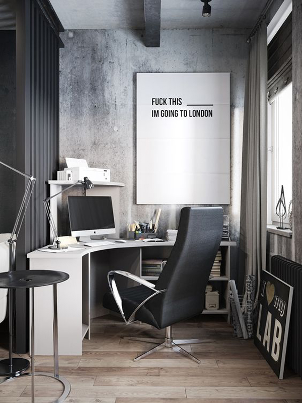 masculine-home-office-design-for-men | HomeMydesign