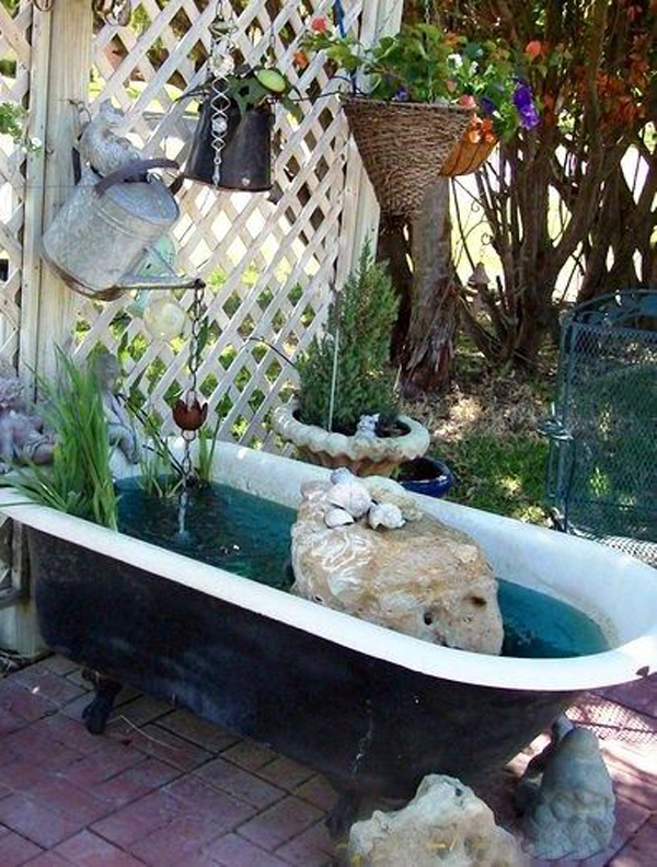 Smart Ways To Reuse Bathtub In Water Ponds