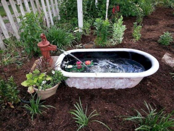 Smart Ways To Reuse Bathtub In Water Ponds