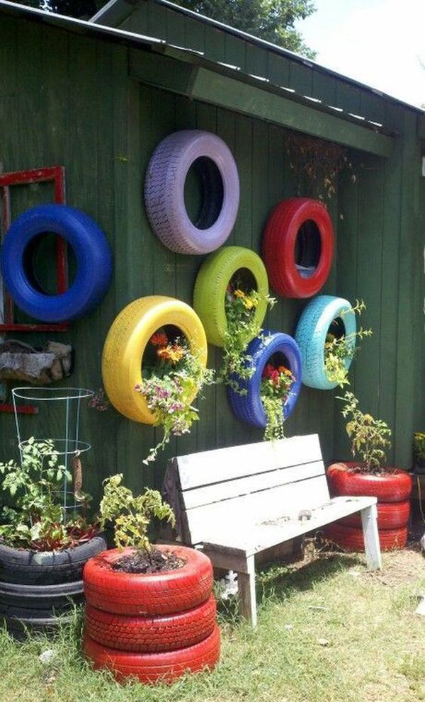 35 Unique DIY Garden Decor Ideas From Old Tires