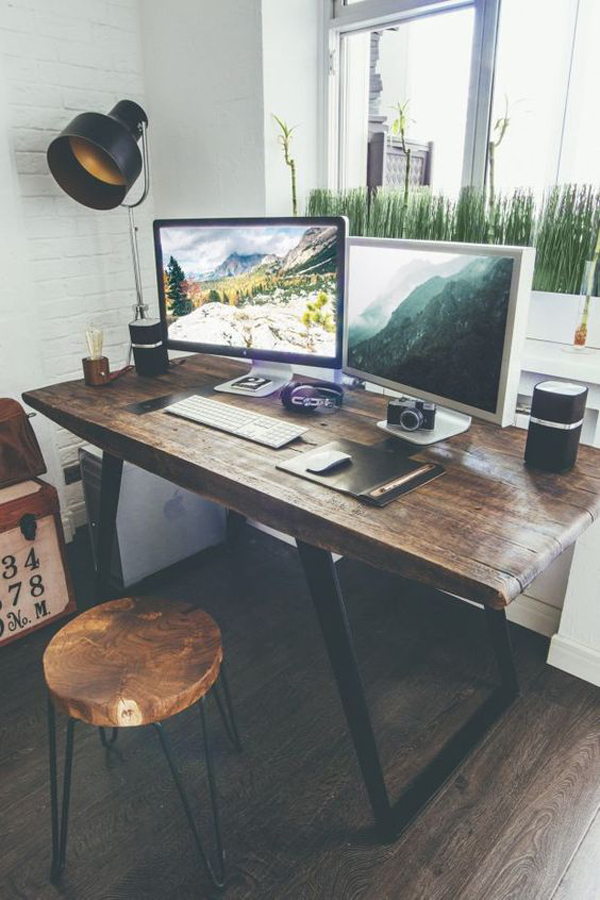 40 Wooden Desks To Improve Your Mood And Productivity