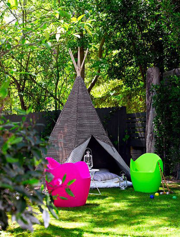 25 DIY Backyard Teepee Like A Holiday For Kids