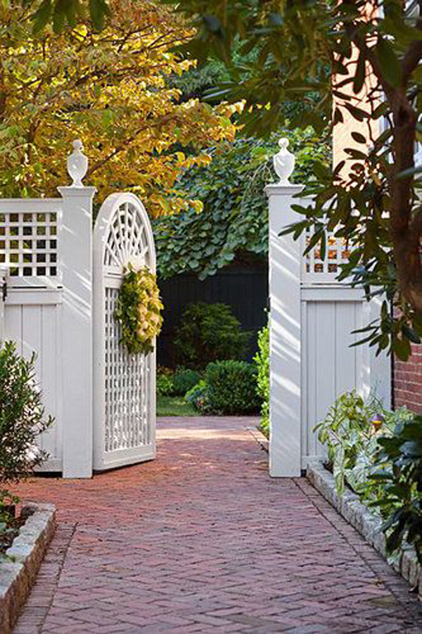 garden gate brick pathways most homemydesign pathway