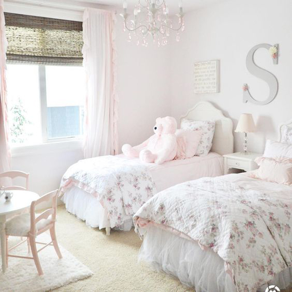 farmhouse-girls-shared-bedroom-design | HomeMydesign