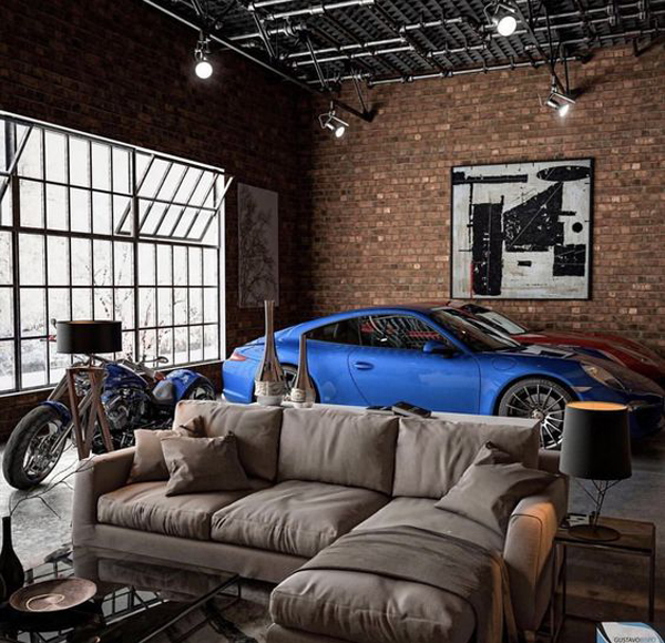 Man Cave Garage Living Room Combine Homemydesign