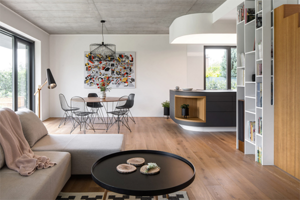 Family House Interior With Neutral Shades In Prague, Czech Republic