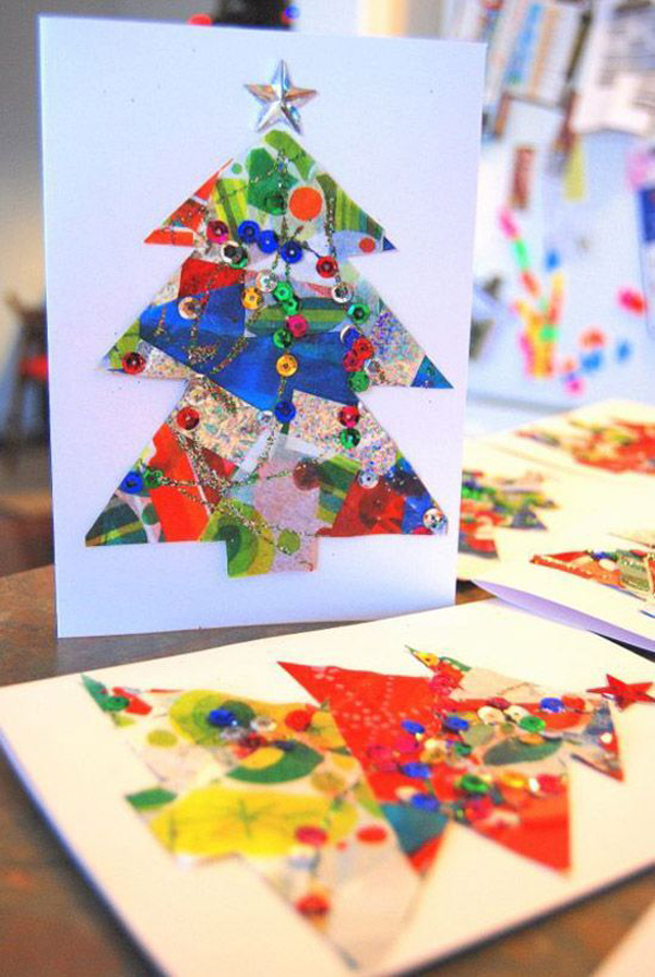 28 Handmade Christmas Card Ideas That Kids Can Make | HomeMydesign