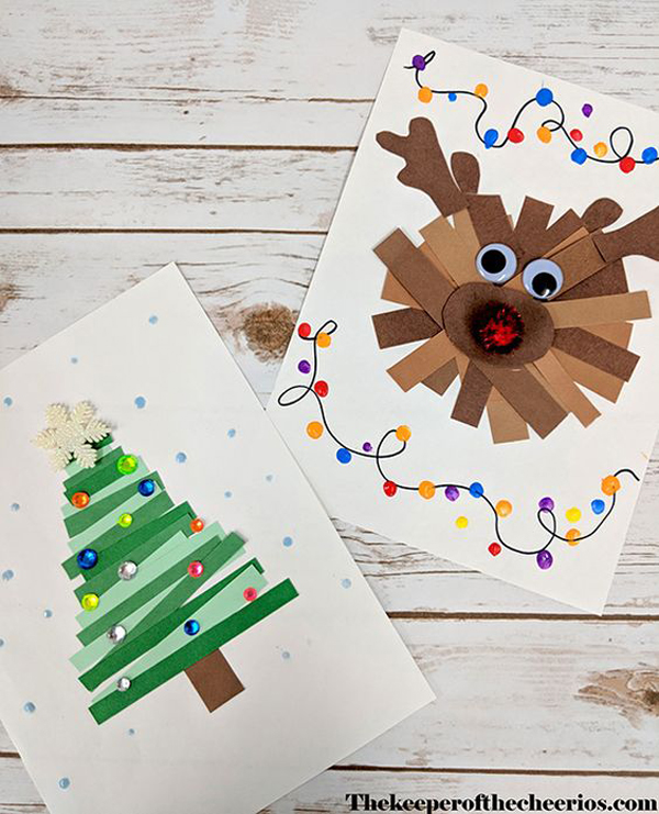 28 Handmade Christmas Card Ideas That Kids Can Make