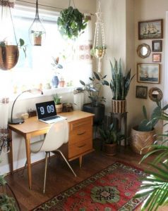 30 Boho Office Ideas To Keep Up Your Spirit | HomeMydesign