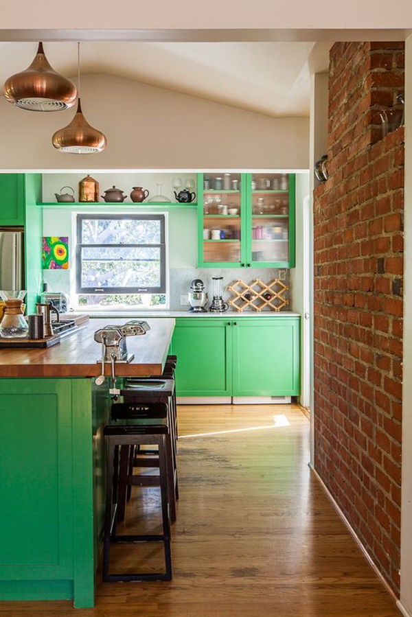 favorite-green-kitchen-color-with-brick-exposed