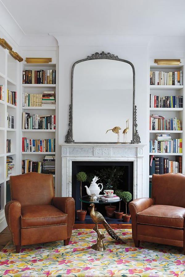 focal-point-bookshelves-ideas-with-fireplace