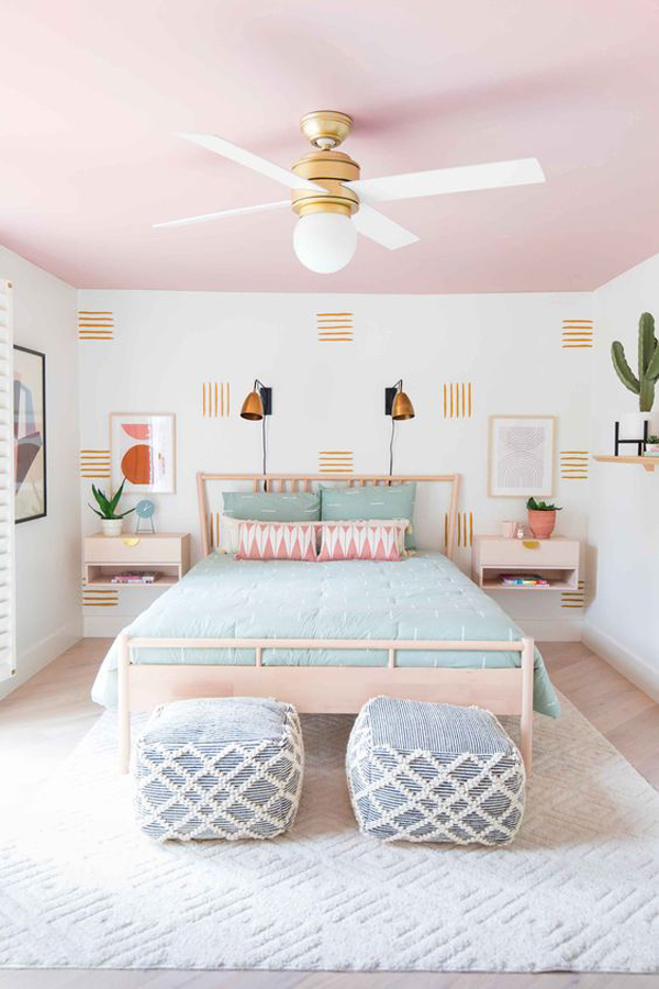 beautiful-girl-bedroom-with-pink-ceiling-ideas