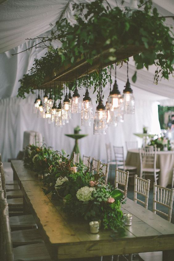 rustic-greenery-wedding-chandeliers