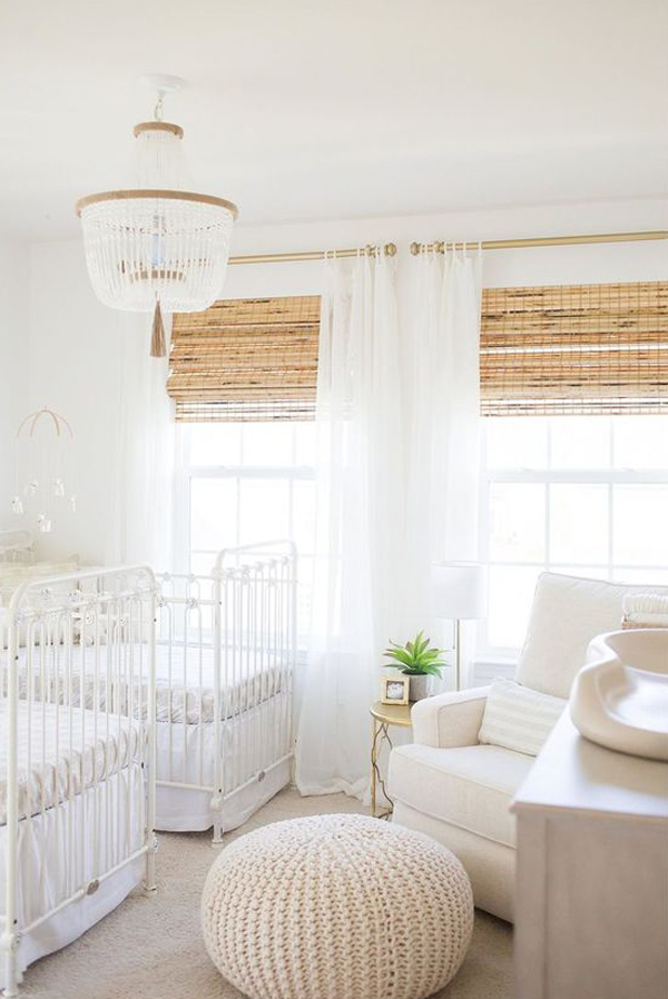 stylish-white-twin-nursery-decoration