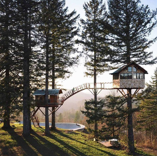 double-romantic-treehouses-with-bridge