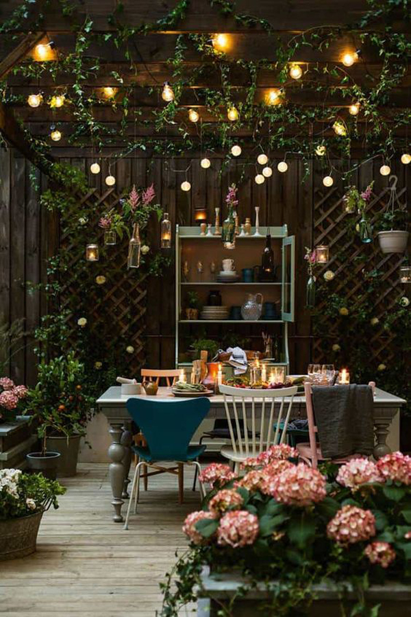 34 Cozy And Inspiring Backyard String Light Ideas