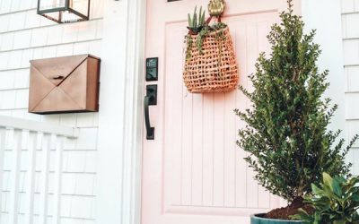 cute-pink-front-door-design