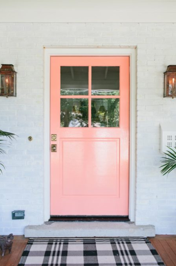 old-pink-front-door-ideas